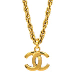 Chanel CC Pendant Necklace Metal - image 2