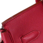 Hermes Birkin Handbag Red Courchevel with Gold Hardware 30 - image 15