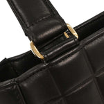 Chanel Chocolate Bar CC Tote Quilted Leather Small - image 9