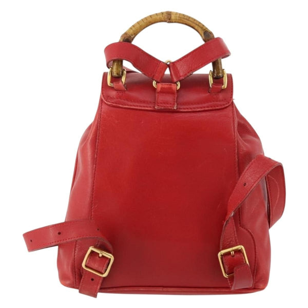 Gucci Vintage Bamboo Backpack Leather Mini