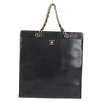 Chanel Vintage CC Lock Pocket Chain Tote Caviar Medium - image 1