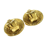 Chanel CC Button Clip-On Earrings Metal - image 4