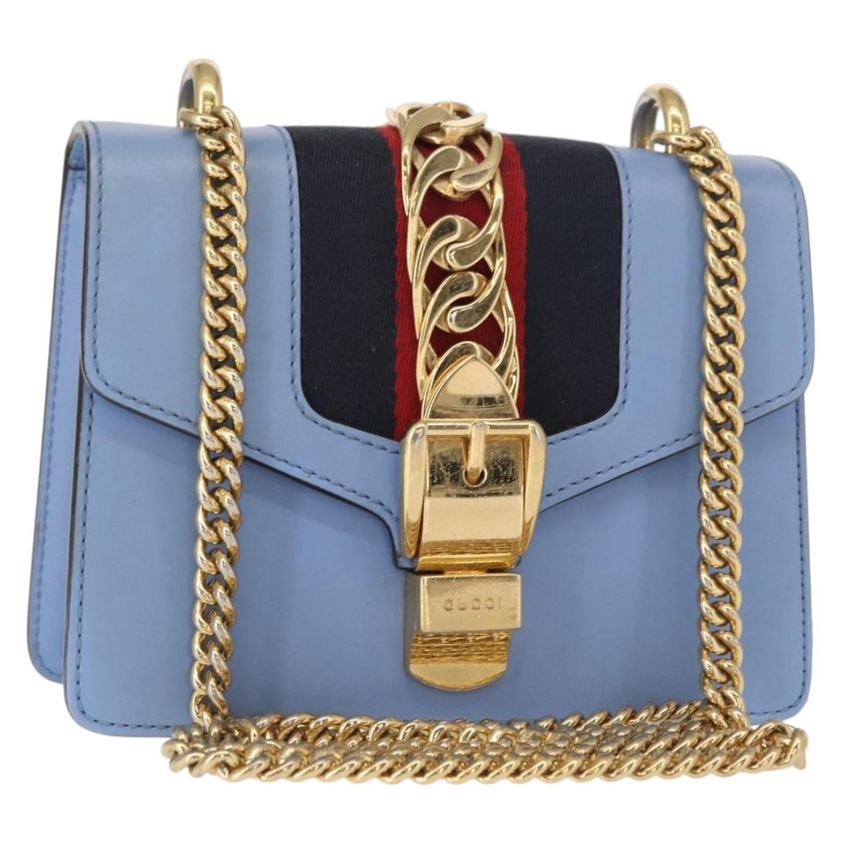 Gucci Sylvie Chain Shoulder Bag Leather Mini - image 1