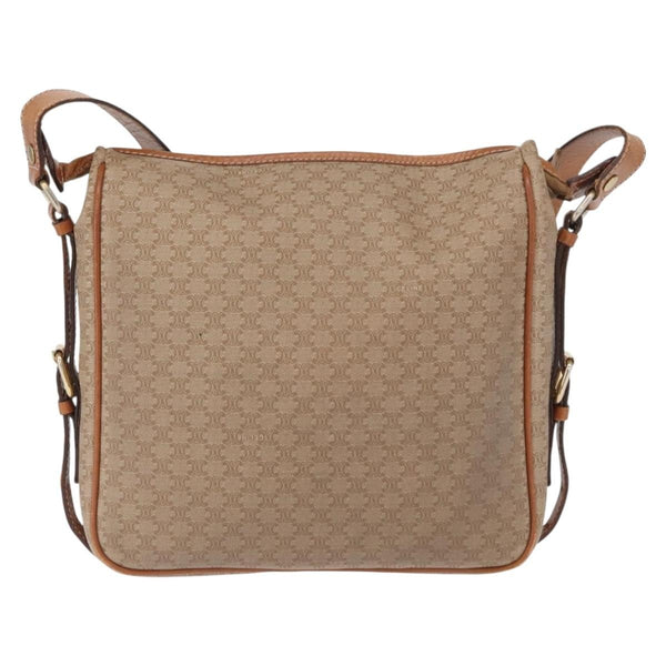 Celine Vintage Macadam Shoulder Bag Canvas and Leather