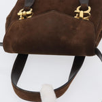 Salvatore Ferragamo Gancini handbag Suede - image 15