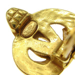 Chanel Vintage CC Heart Clip-On Earrings Metal Small - image 4