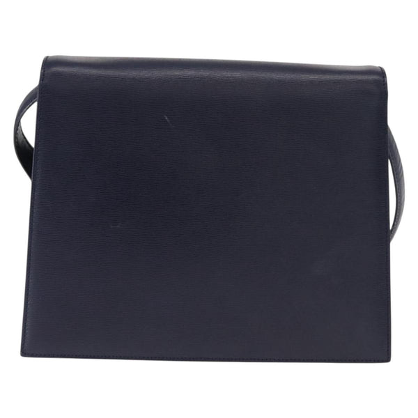Christian Dior Vintage CD Flap Shoulder Bag Leather Medium