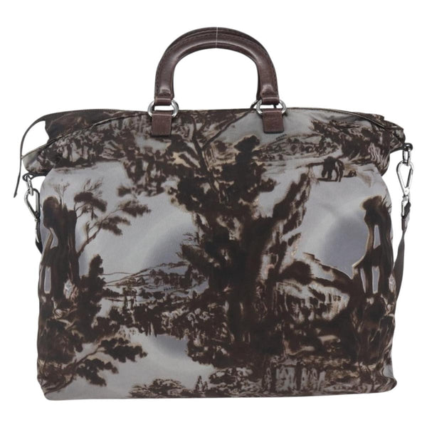 Prada Convertible Tote Printed Tessuto Large