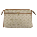 Christian Dior Vintage Honeycomb Zip Pouch Coated Canvas Medium - image 1