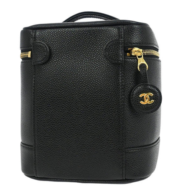 Chanel Vintage Timeless Cosmetic Case Caviar Small