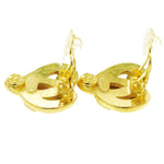 Chanel Vintage CC Heart Cut Out Drop Clip-On Earrings Metal - image 3