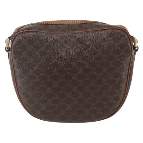 Celine Vintage Macadam Shoulder Bag Canvas and Leather