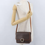 Celine Vintage Macadam Circle Logo Shoulder Bag Canvas and Leather - image 14