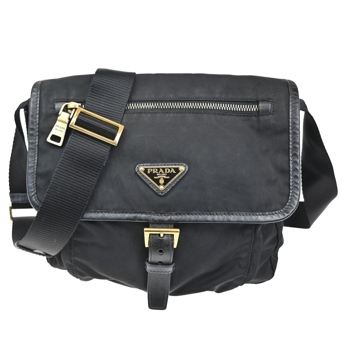Prada Buckle Messenger Bag Tessuto Medium - image 1