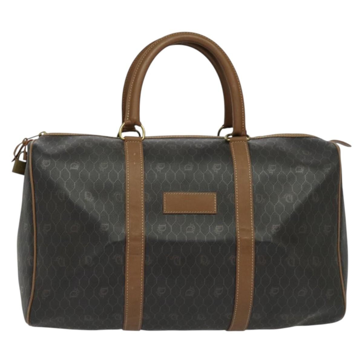 Christian Dior Vintage Honeycomb Handbag Canvas Leather - image 1