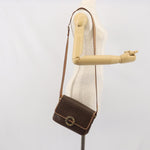 Celine Vintage Macadam Circle Logo Shoulder Bag Canvas and Leather - image 13