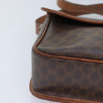 Celine Vintage Macadam Circle Logo Shoulder Bag Canvas and Leather - image 8