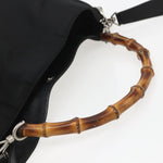 Gucci Vintage Bamboo Handle Open Hobo Nylon Medium - image 8