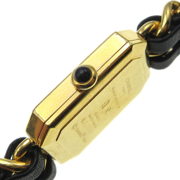 Chanel Premiere Rock Quartz Watch Plated Metal and Leather 20