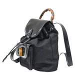 Gucci Vintage Bamboo Backpack Nylon and Patent Leather Mini - image 3