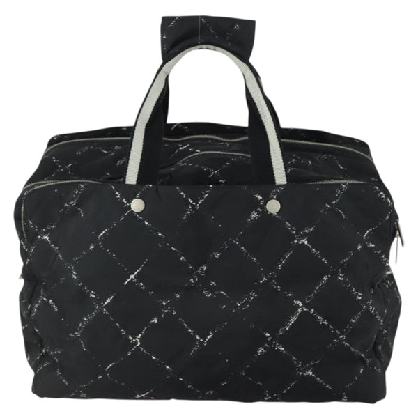 Chanel Travel Line Boston Bag Printed Nylon Medium