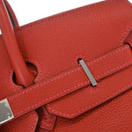 Hermes Birkin Handbag Red Togo with Palladium Hardware 35 - image 14