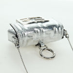 Fendi Chain Baguette Charm Bag Zucca Embossed Leather Nano - image 12