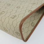 Christian Dior Vintage Honeycomb Zip Pouch Canvas and Leather - image 8