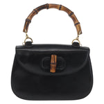 Gucci Vintage Convertible Bamboo Top Handle Bag Leather Medium - image 13