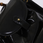 Gucci Vintage Bamboo Backpack Patent Mini - image 12