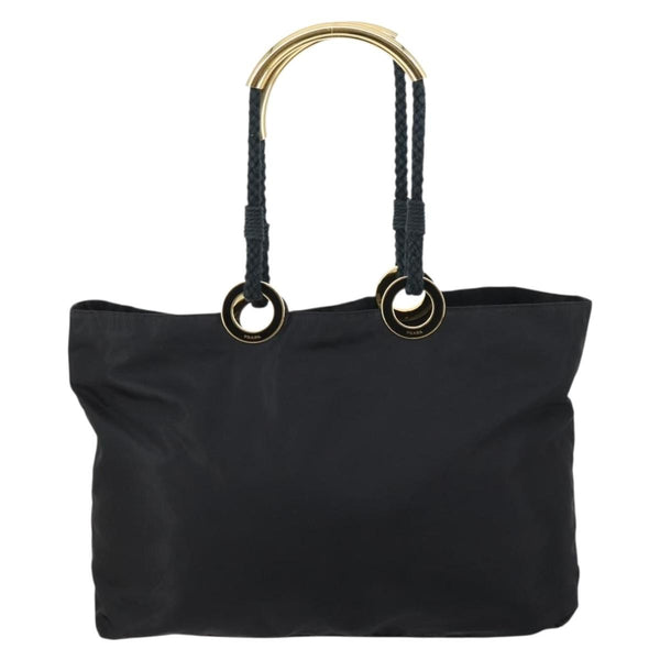 Prada Convertible Metal Handle Satchel Quilted Tessuto