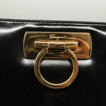 Salvatore Ferragamo Vintage Gancini Chain Shoulder Bag Patent Leather - image 12