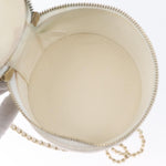 Chanel CC Round Vanity Case with Chain Quilted Lambskin Mini - image 5