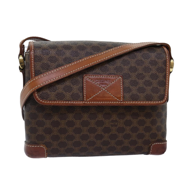 Celine Vintage Macadam Shoulder Bag Canvas and Leather - image 1