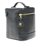 Chanel Vintage Timeless Cosmetic Case Caviar Tall - image 4