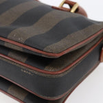 Fendi Vintage Pequin Convertible Boston Bag Coated Canvas Medium - image 11