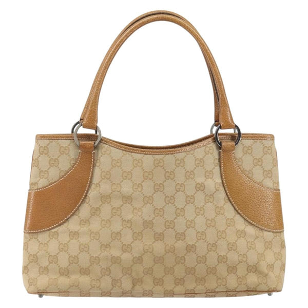 Gucci Vintage Ring Tote GG Canvas with Leather Medium - image 1