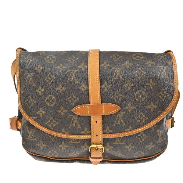Louis Vuitton Saumur Handbag Monogram Canvas 30