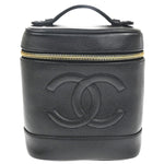 Chanel Vintage Timeless Cosmetic Case Caviar Tall - image 1