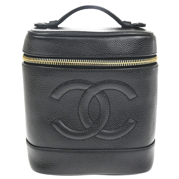 Chanel Vintage Timeless Cosmetic Case Caviar Tall - image 1