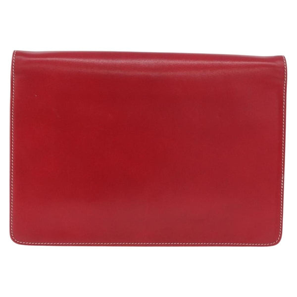 Christian Dior Vintage CD Chain Flap Shoulder Bag Leather
