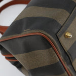 Fendi Vintage Pequin Convertible Boston Bag Coated Canvas Small - image 9