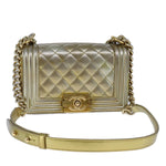 Chanel Boy Flap Bag Quilted Patent Small - image 8