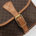 Celine Vintage Macadam Shoulder Bag Canvas and Leather - image 13