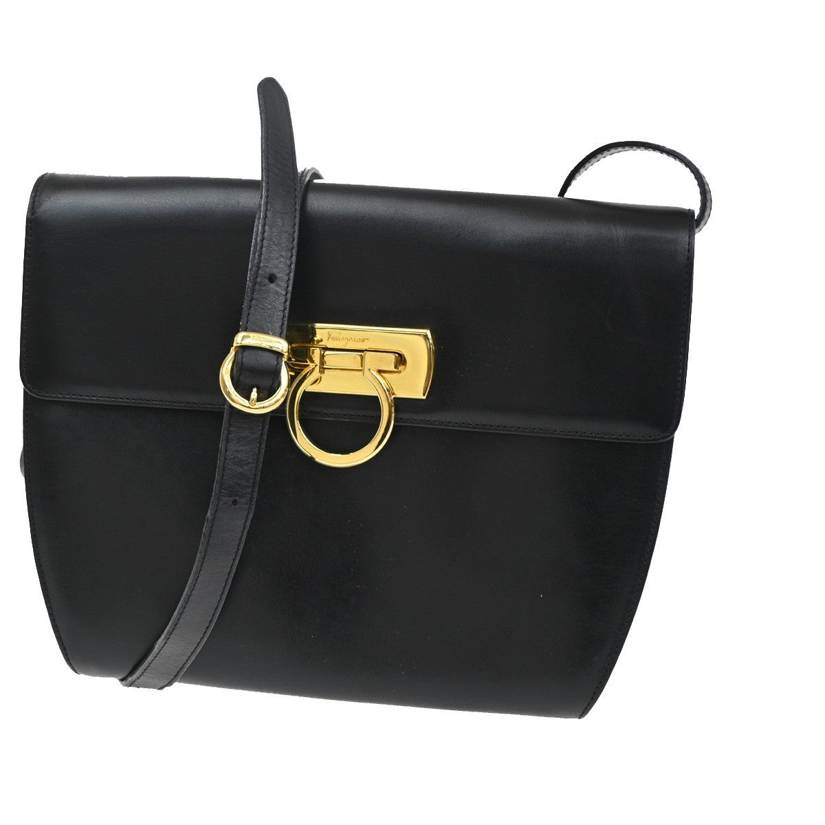 Salvatore Ferragamo Gancini Shoulder Bag Leather - image 1