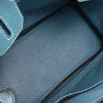 Hermes Touch Birkin Bag Blue Togo with Blue Matte Alligator and Gold Hardware 30 - image 16