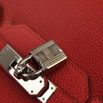 Hermes Birkin Handbag Red Togo with Palladium Hardware 35 - image 11