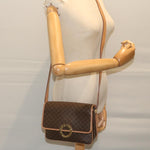 Celine Vintage Macadam Circle Logo Shoulder Bag Canvas and Leather - image 13