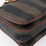 Fendi Vintage Pequin Convertible Boston Bag Coated Canvas Medium - image 12