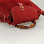 Gucci Vintage Bamboo Backpack Suede Small - image 14